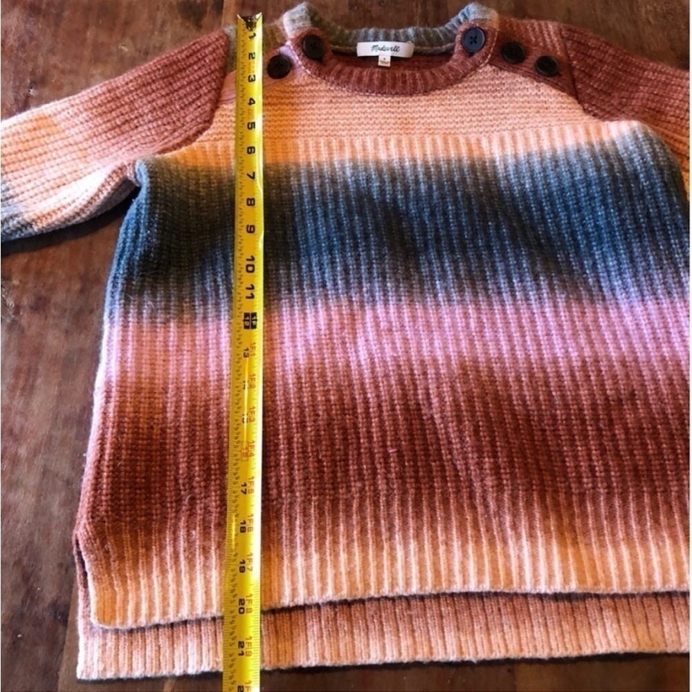 Madewell Sweater Space-Dyed Button Shoulder Crewneck - Picture 9 of 11